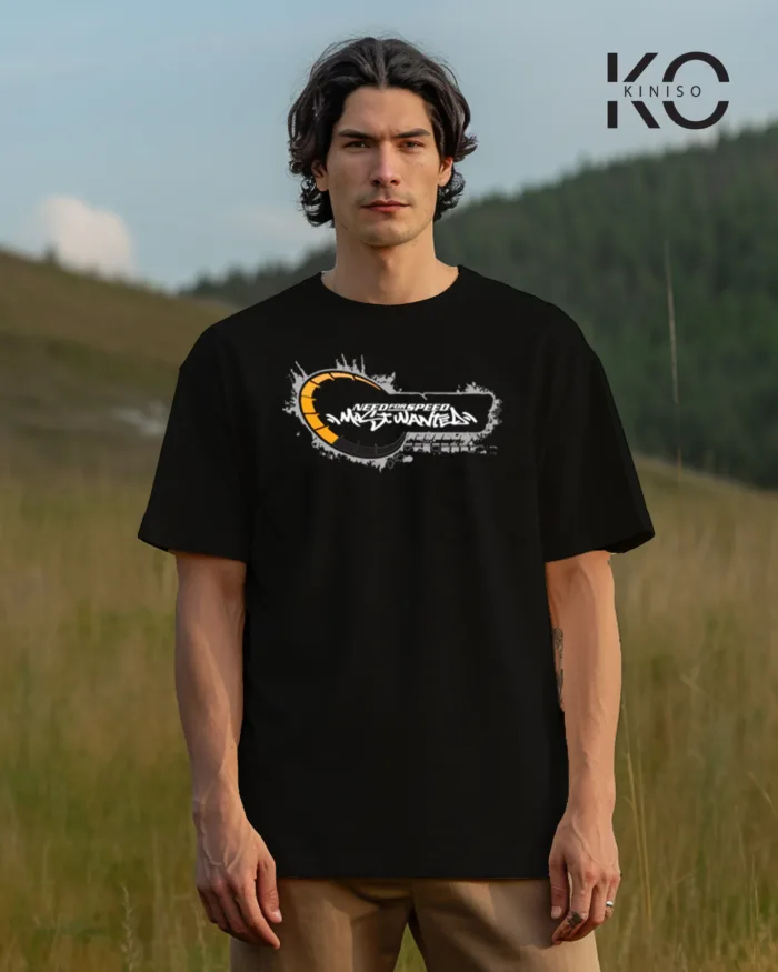 Car Graphic T Shirts for guys with Car Half Back Design